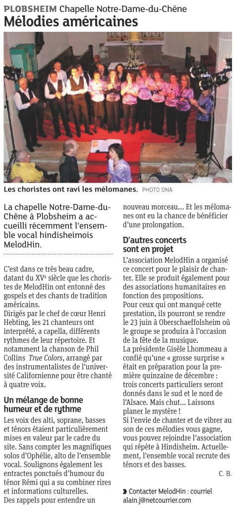 2012-05-18 Concert à Plobsheim (Article DNA)